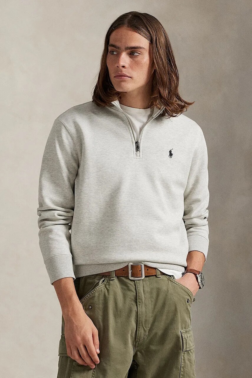 Sveter Polo Ralph Lauren šedá farba, 710P06234