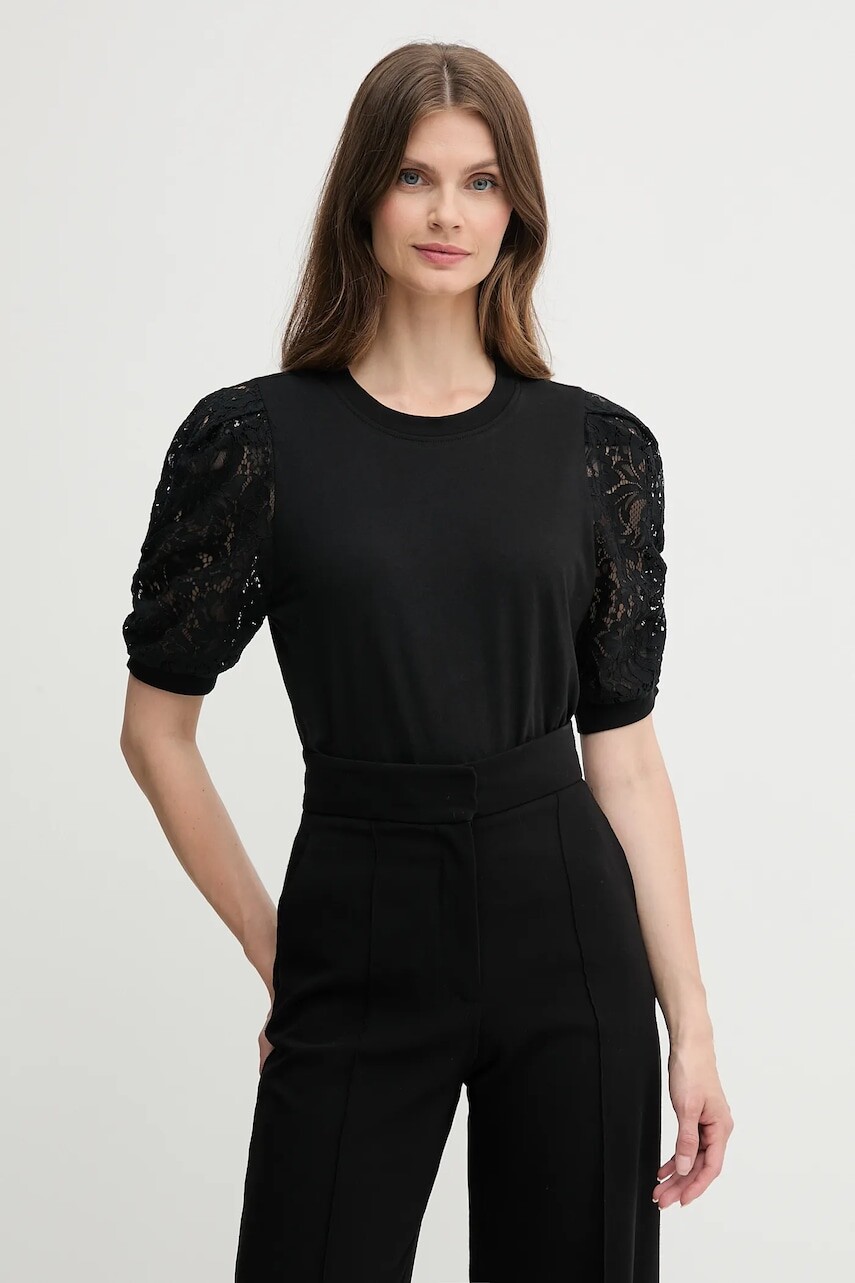 Tričko Dkny dámske, čierna farba, DJ5T1475