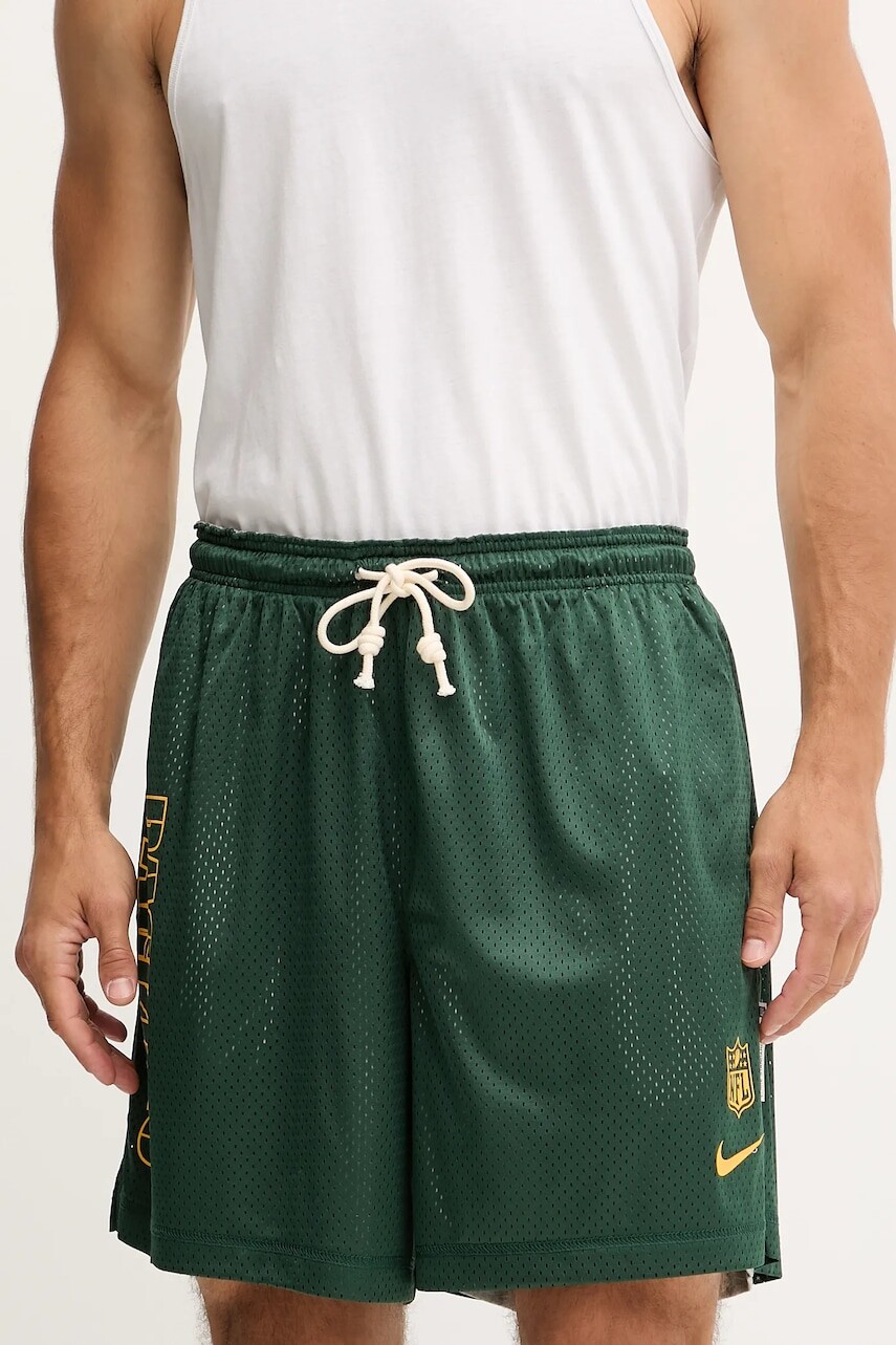 Obojstranné šortky Nike Green Bay Packers zelená farba, 03BF-039Y-7T-N9J
