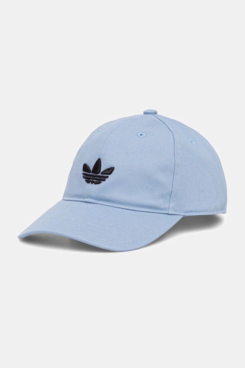 Bavlnená šiltovka adidas Originals modrá farba, JV7389