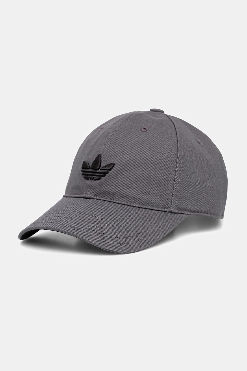 Bavlnená šiltovka adidas Originals šedá farba, JV7388