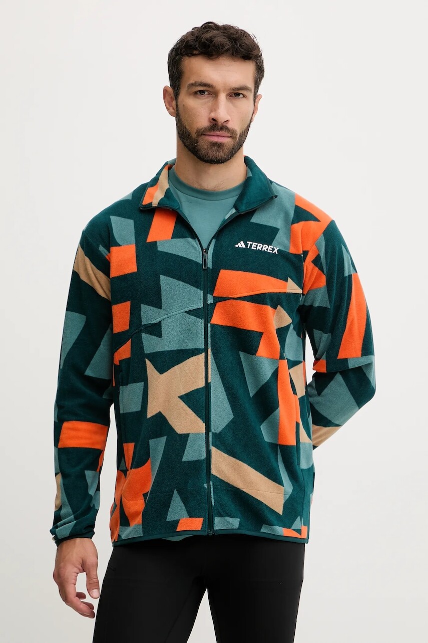 Outdoorová mikina adidas TERREX Multi zelená farba, vzorovaná, JM0137