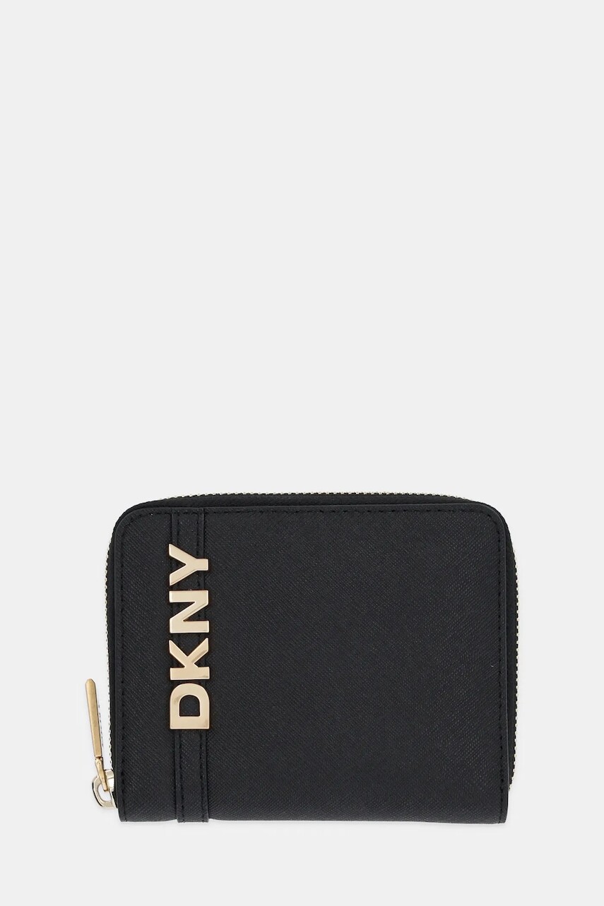 Kožená peňaženka Dkny čierna farba, R521KM25