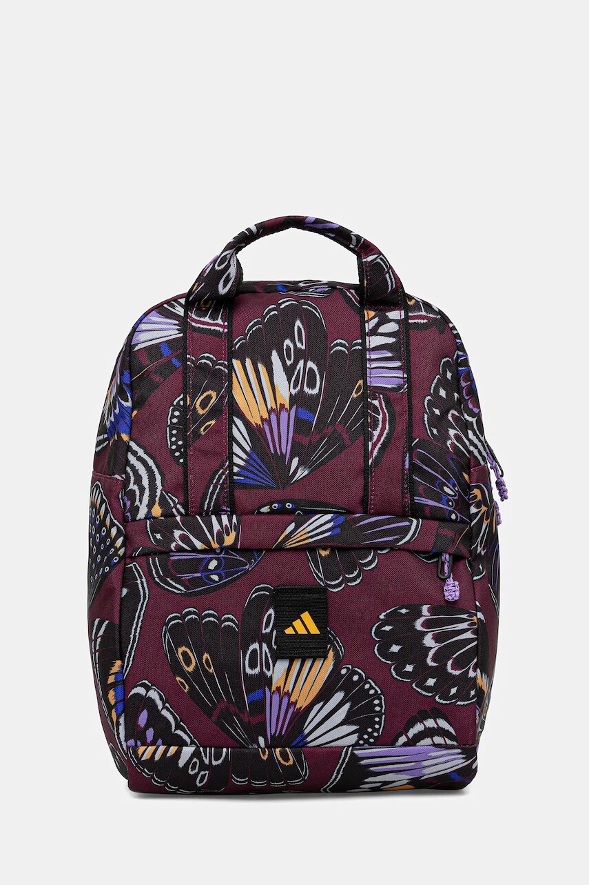 Ruksak adidas x Farm Rio dámsky, bordová farba, veľký, vzorovaný, JN2674