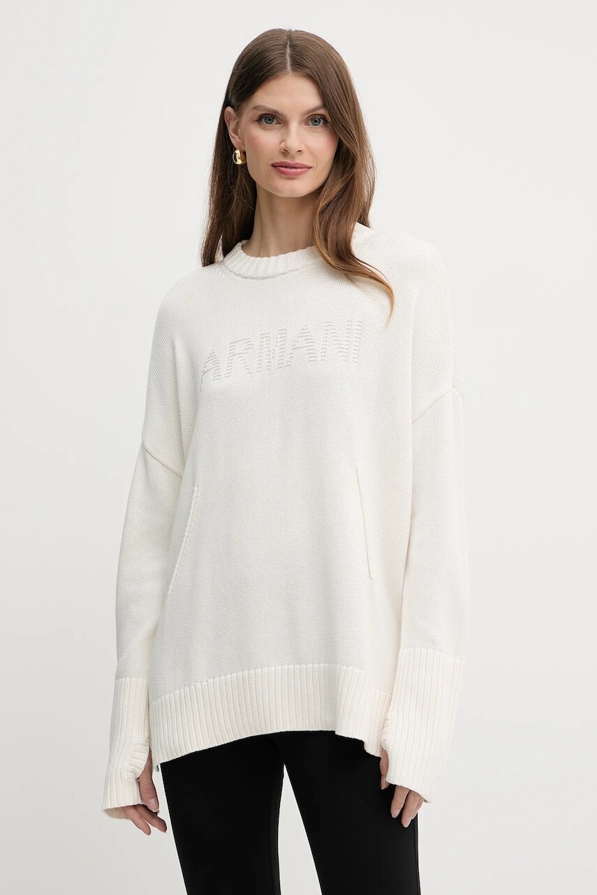Bavlnený sveter Armani Exchange béžová farba, XW000760 AF16552