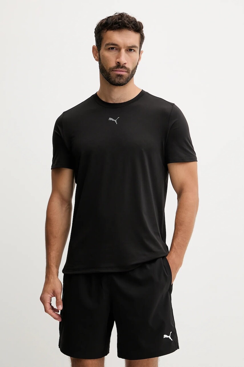 Tréningové tričko Puma čierna farba, jednofarebné, 527593
