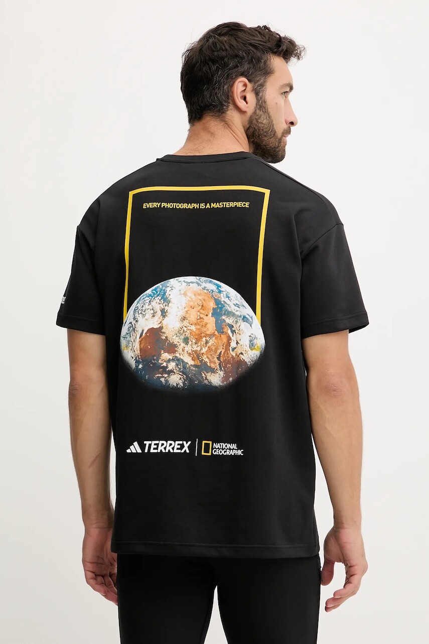 Športové tričko adidas TERREX čierna farba, vzorované, KC2352