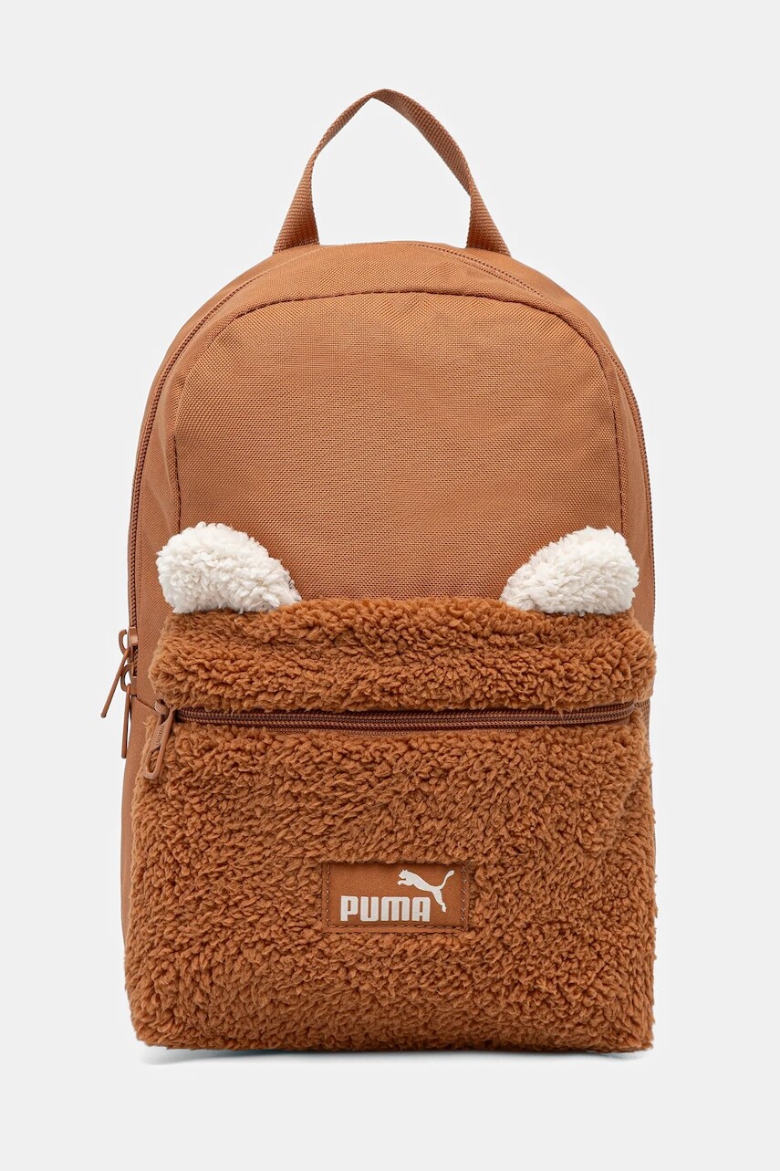 Detský ruksak Puma ANIMAL Extra Small Backpack hnedá farba, malý, s nášivkou, 091723