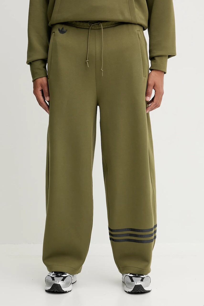 Tepláky adidas Originals Neuclassics zelená farba, s nášivkou, JW5444