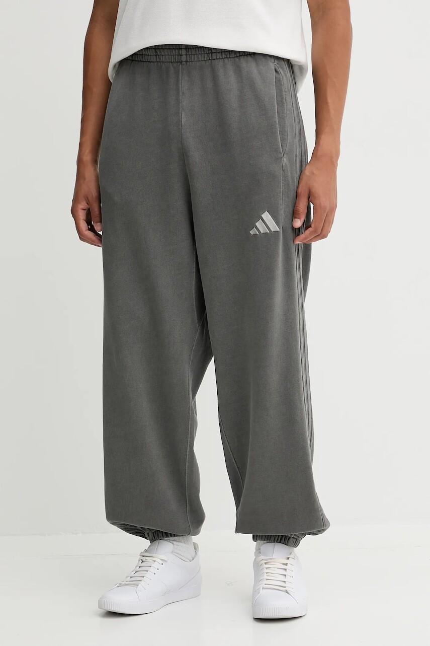 Bavlnené tepláky adidas All SZN šedá farba, jednofarebné, JL6524