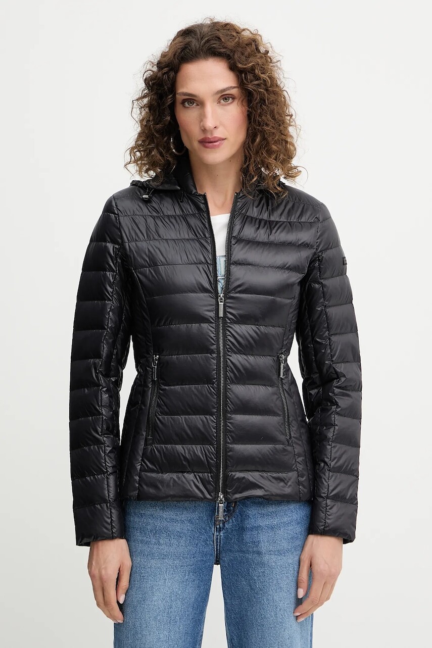 Páperová bunda Armani Exchange čierna farba, prechodná, XW001920 AF18757