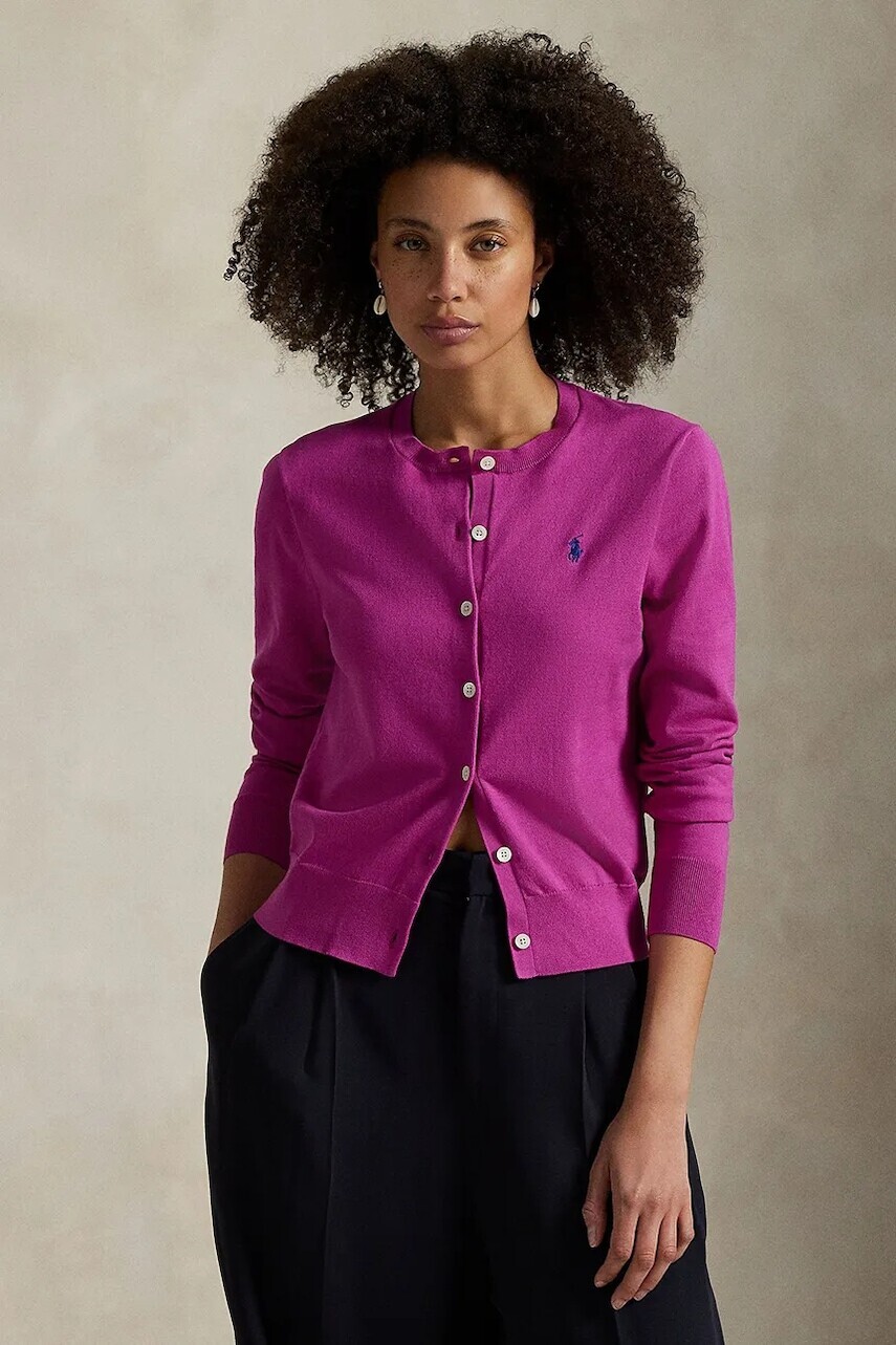 Kardigán Polo Ralph Lauren ružová farba, ľahké, 211971871