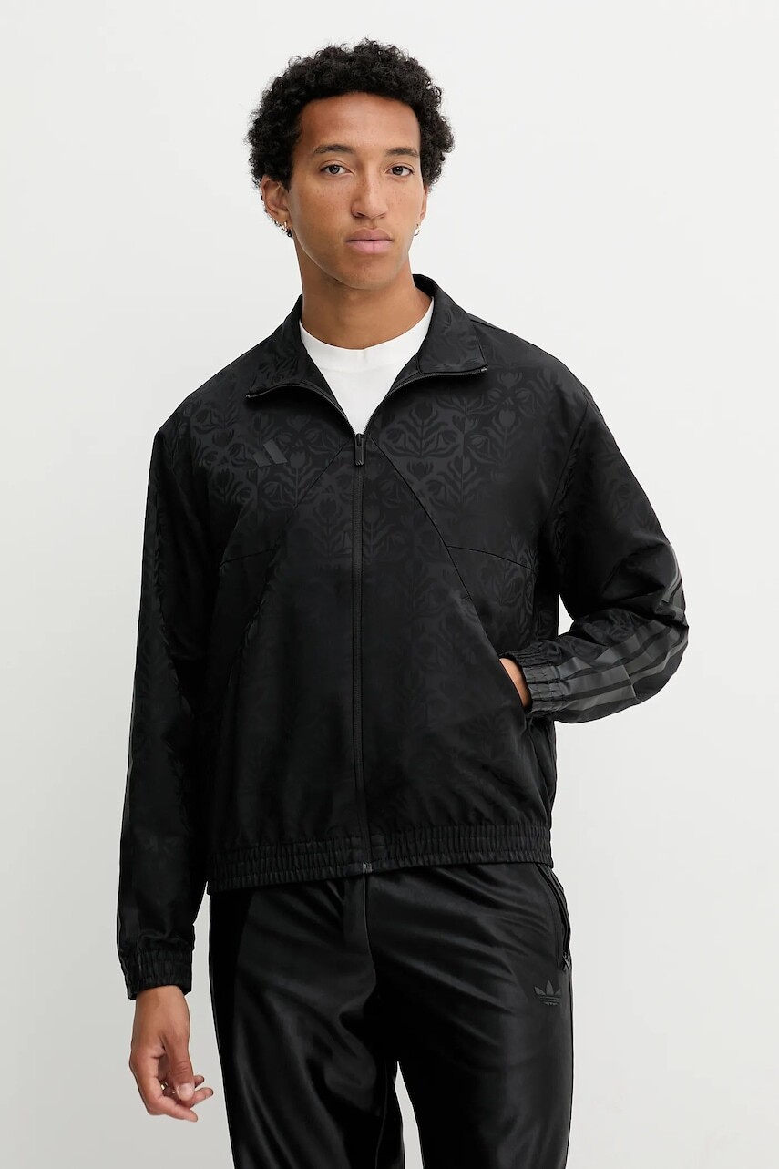 Mikina adidas House of Tiro čierna farba, vzorovaná, JM1754