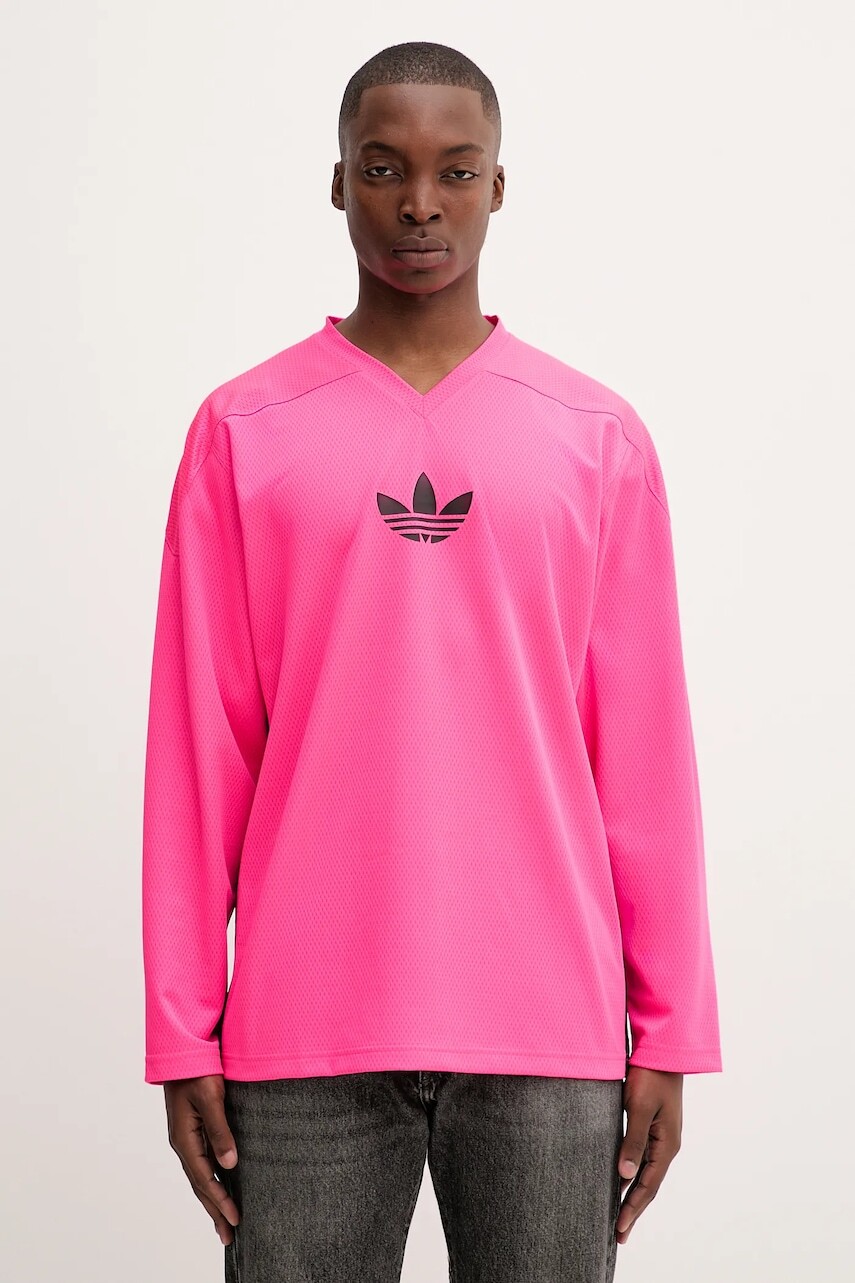 Tričko s dlhým rukávom adidas Originals Mesh Ls ružová farba, s nášivkou, JY1309