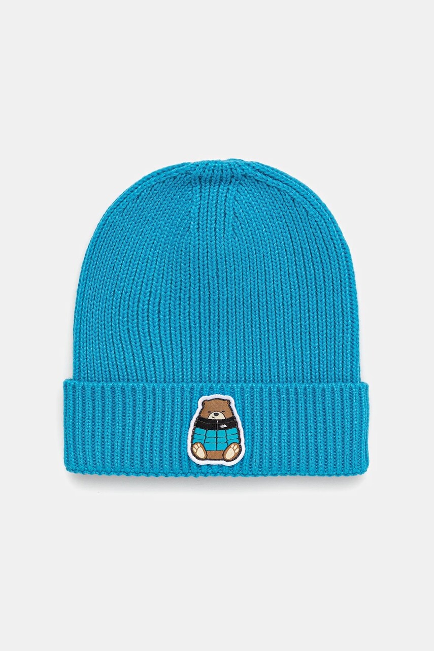 Detská čiapka The North Face KIDS TNF LOGO BOX CUFFED BEANIE modrá farba, NF0A8CGUFOP1