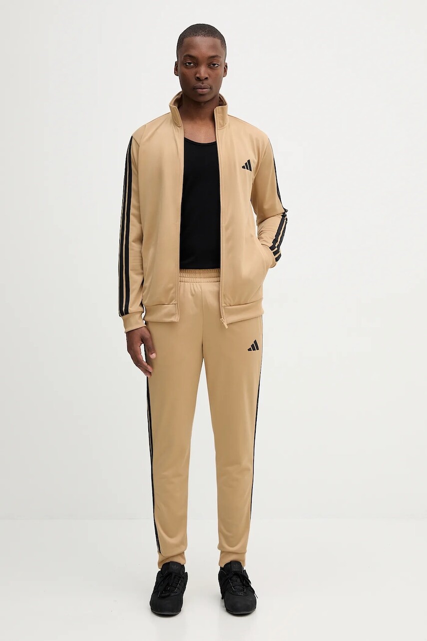 Tepláková súprava adidas 3-Sripes béžová farba, JX5501
