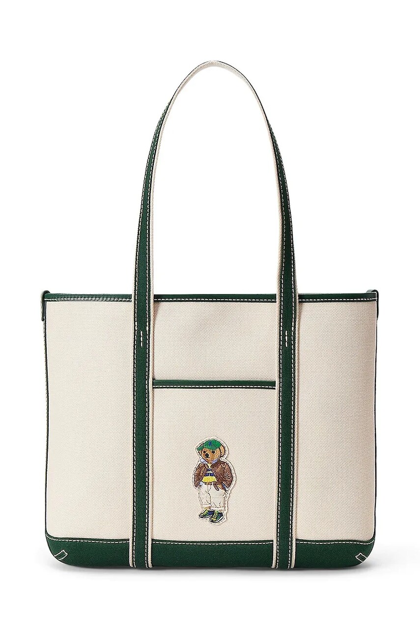 Kabelka Polo Ralph Lauren béžová farba, 428973078