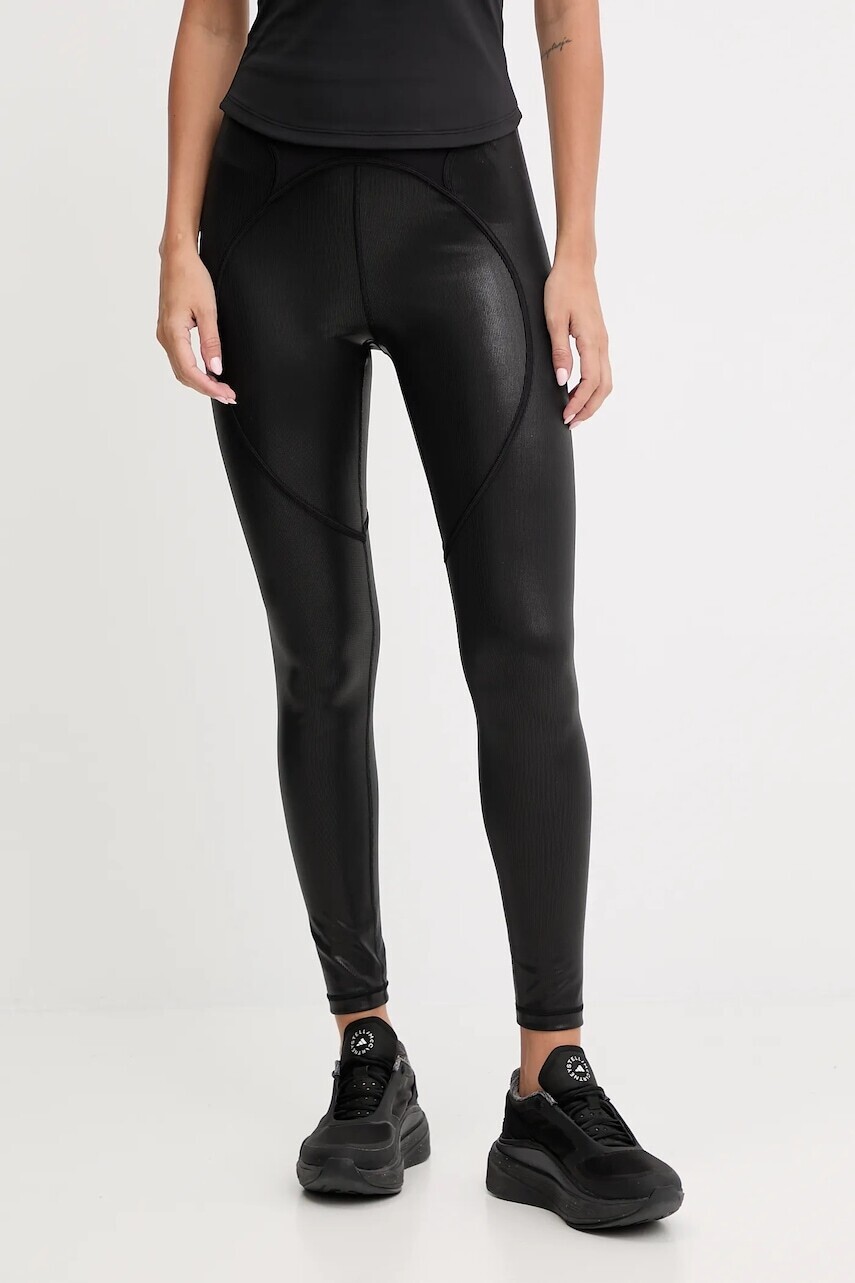 Tréningové legíny adidas by Stella McCartney TruePurpose čierna farba, vzorované, JM8458