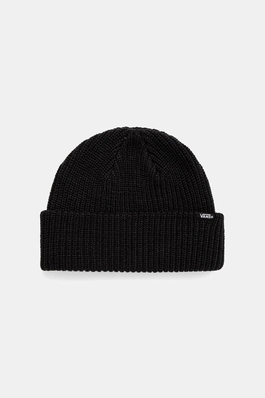 Detská čiapka Vans Core Basic Cuff Beanie čierna farba, VN000Q1GBLK1