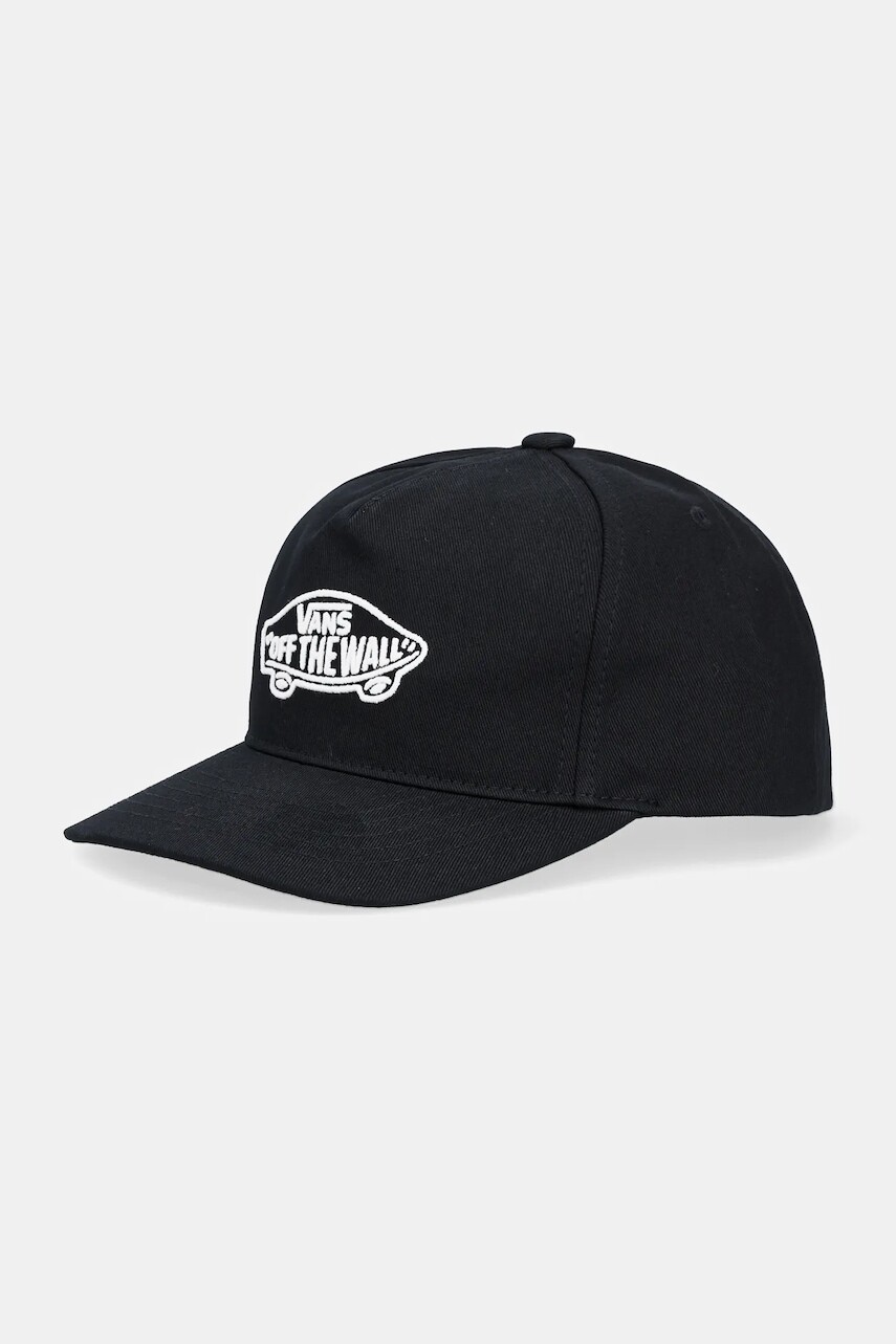 Detská bavlnená šiltovka Vans Vans Classic Snapback čierna farba, VN000Q1ABLK1