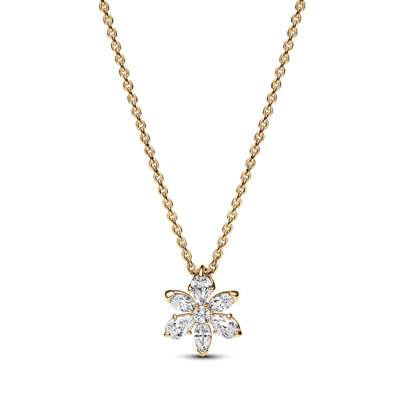 Pandora Blyštivý pozlátený náhrdelník Kvetina Timeless 362387C01-45