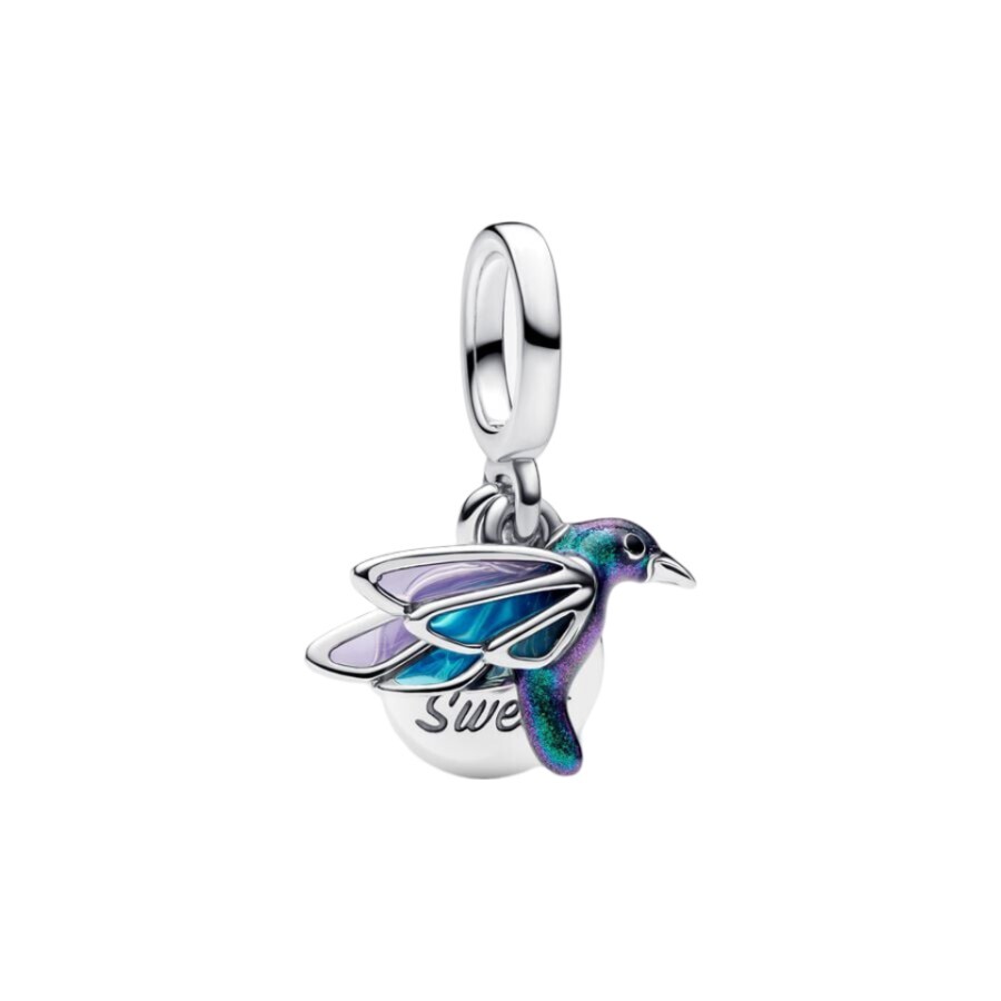 Pandora Dvojitý strieborný prívesok s kolibríkom Moments 793746C01