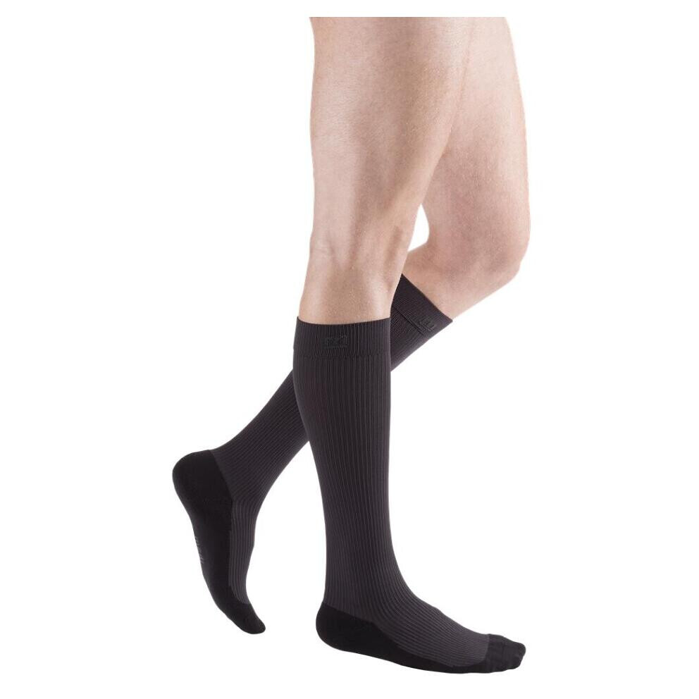 MEDIVEN ACTIVE Kompresívne lýtkové pančuchy pre mužov antracitové, Veľkosť: 1, Délka: Normální