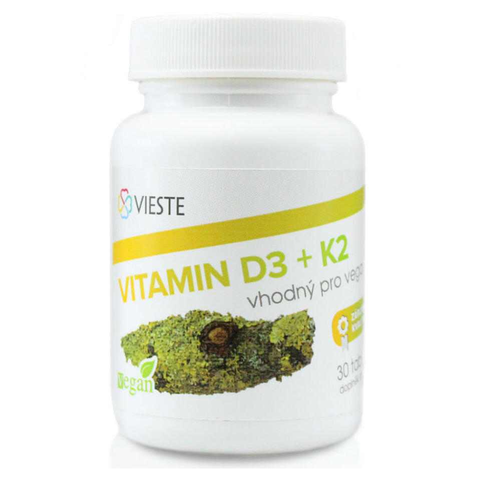 VIESTE Vitamín D3 + K2 30 kapsúl