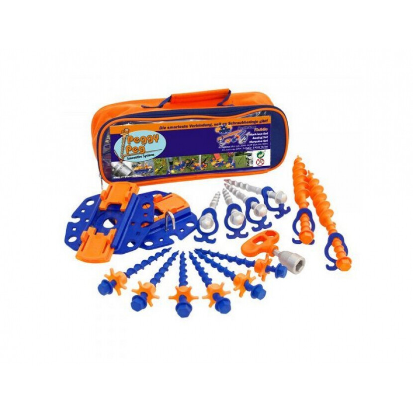 Súprava na ukotvenie Peggy Peg - modrá-oranžová