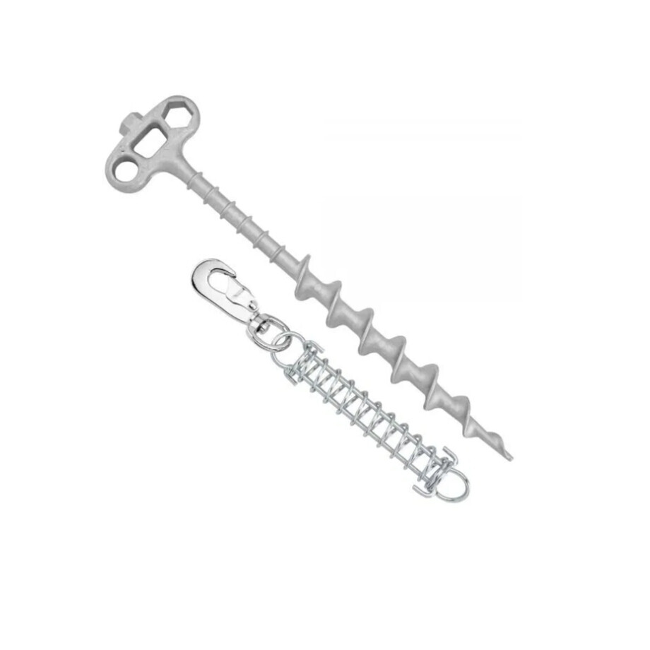 Zavrtávací kolík pre psa Peggy Peg - strieborný