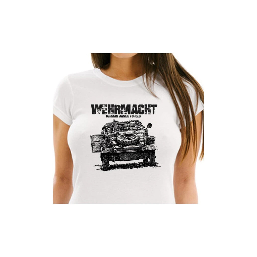 Tričko dámske Striker Wehrmacht German Armed Forces - biele, M