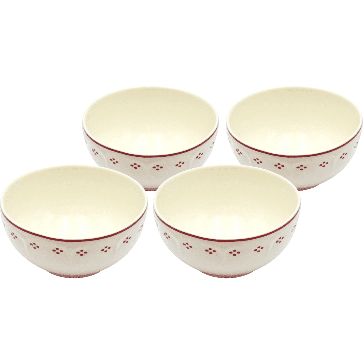 Mäser Súprava misiek Lova Red 14 cm, 4 ks