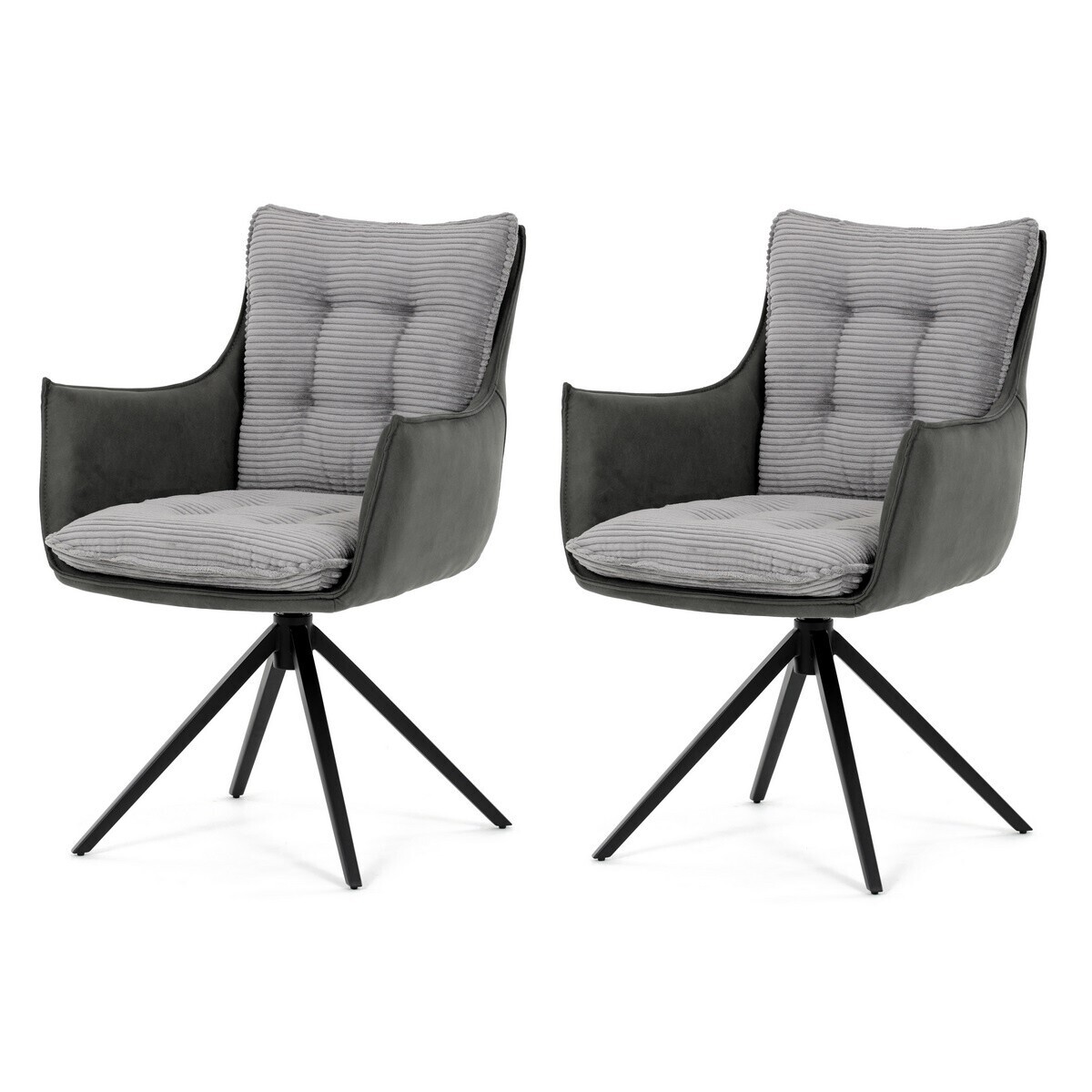 Sada jedálenských stoličiek s vratným mechanizmomDCH-D1345 GREY2, 2 ks