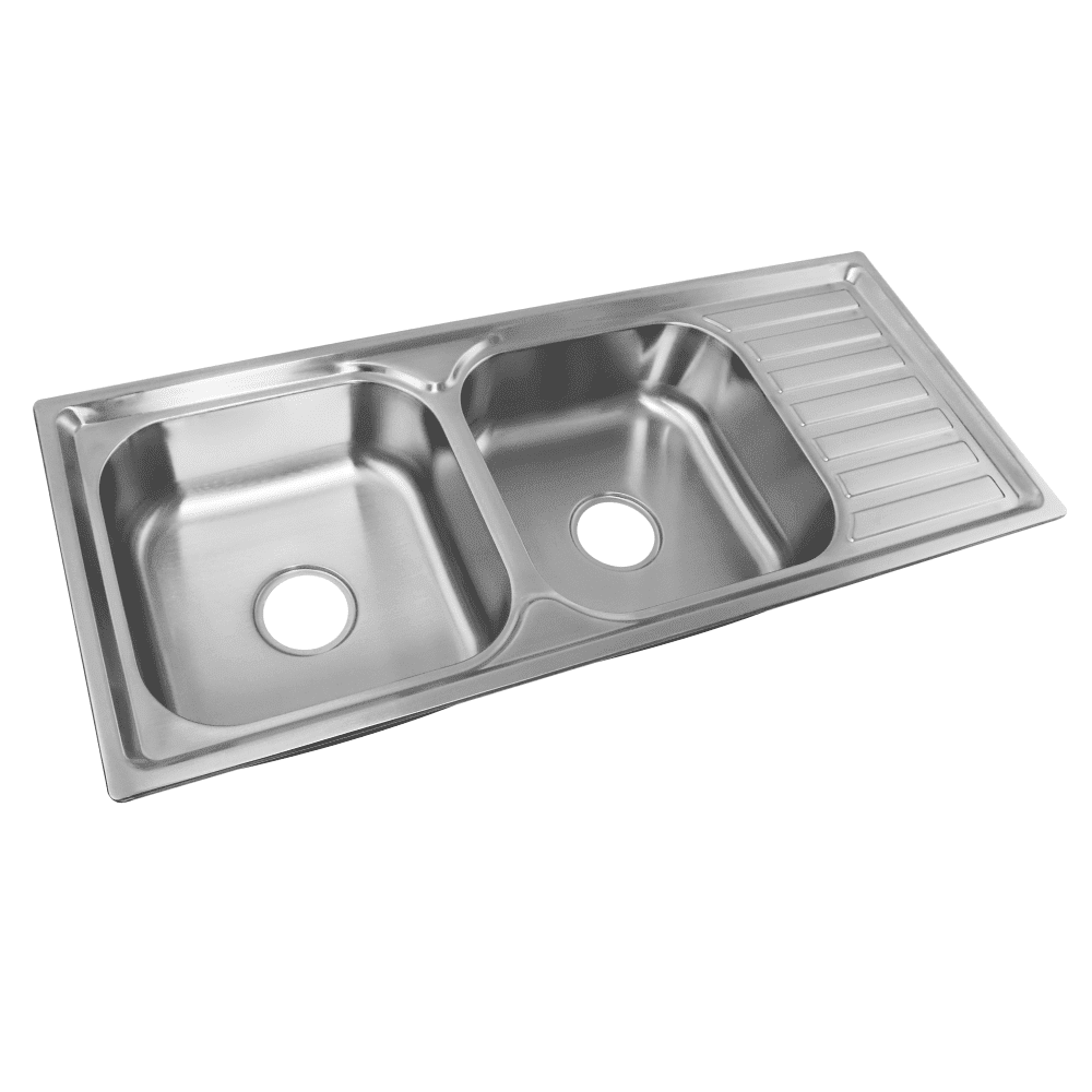 Nerezový drez so sifónom, 105x45, DUPLO