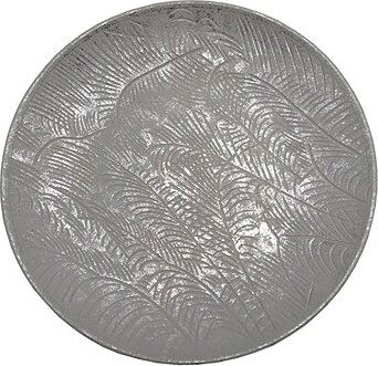 GOBA Tanier dekoračný – drevený, strieborný 29 cm