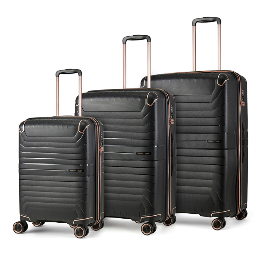 Sada 3 cestovných kufrov Rock Astrid - čierna