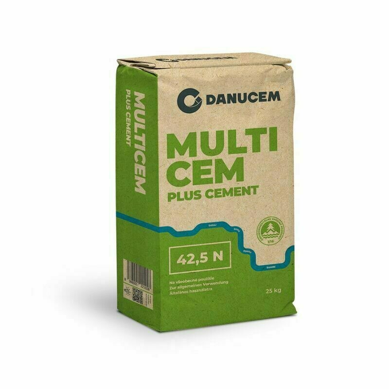 Cement DANUCEM Multicem PLUS+ CEM II/B-M (S-LL) 42,5N 25 kg
