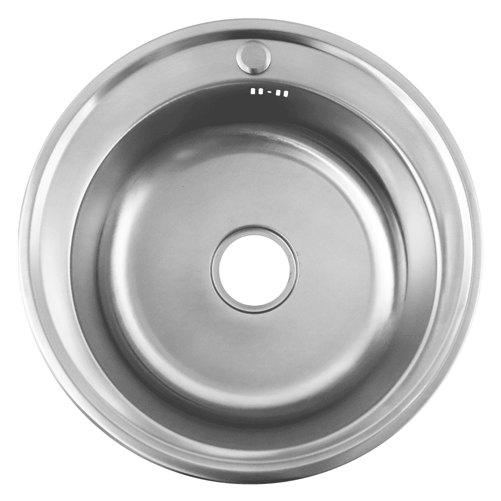 Nerezový drez so sifónom, 51x51, RUNDO