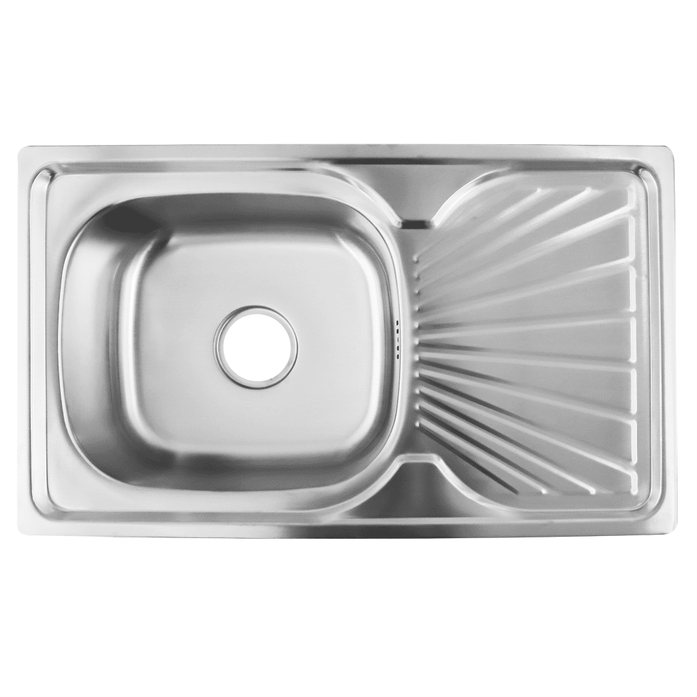 Nerezový drez so sifónom, 75x45, GOTIS