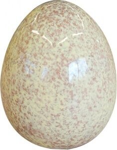 GOBA Veľkonočná dekorácia – Vajíčko keramické, žlté, 12 × 9 cm