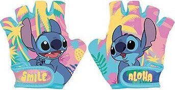 DISNEY Detské cyklistické rukavice Stitch