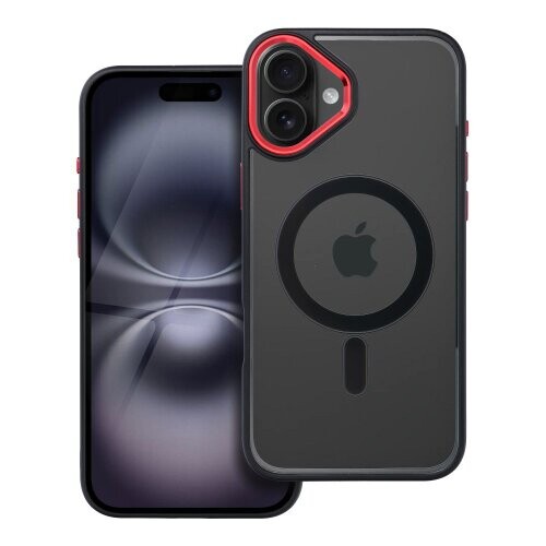 Puzdro Magsafe Color Edge iPhone 16 Plus - čierno-červené