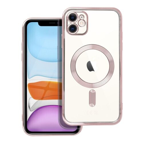Puzdro Magsafe Shine iPhone 11 - ružovo-zlaté