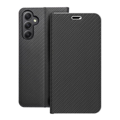 Puzdro Luna Book Carbon Samsung Galaxy A34 5G - čierne