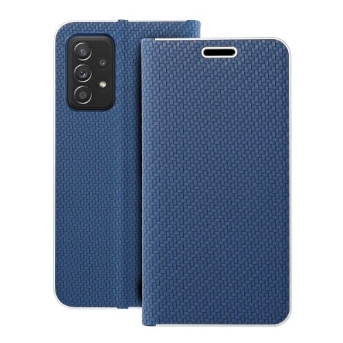 Puzdro Luna Book Carbon Samsung Galaxy A52 5G/A52 LTE ( 4G )/A52s 5G - modré