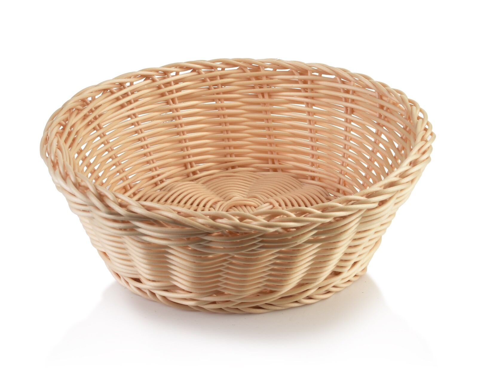 Kulatý košík na pečivo SINO 20x7 cm světle hnědý