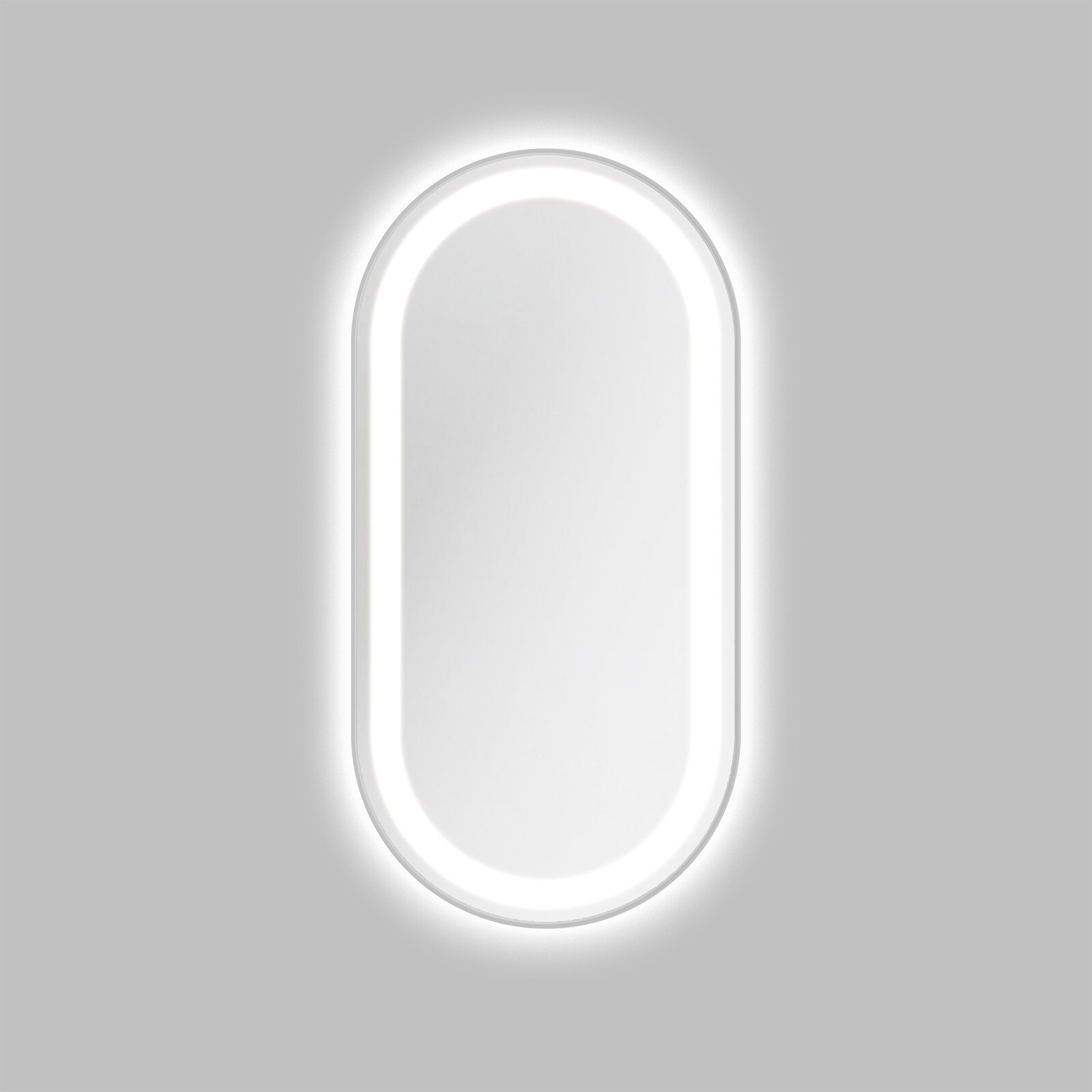 Nástěnné zrcadlo Mattia s LED osvětlením 50x100 cm stříbrné
