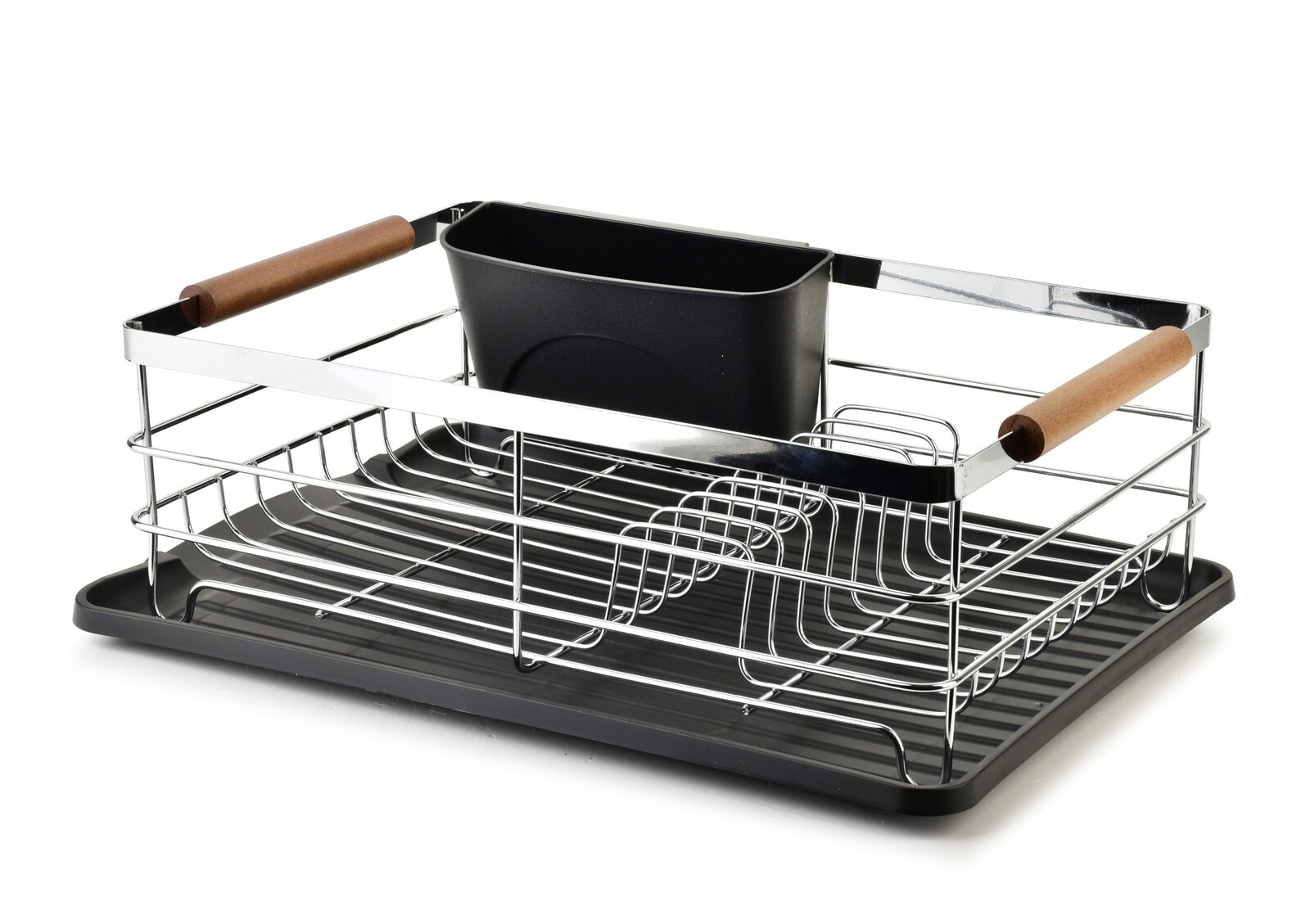 Odkapávač na nádobí BASIC černý/stříbrný