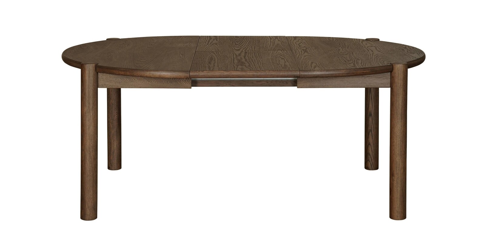 Oválný rozkládací jídelní stůl Bruna 137/187 cm z masivu dub mocha