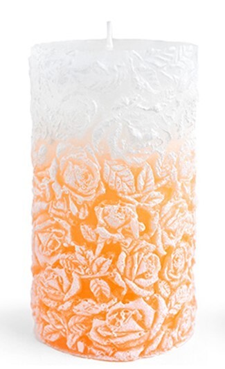 Parafínová svíčka DREAM 8x10 cm oranžová